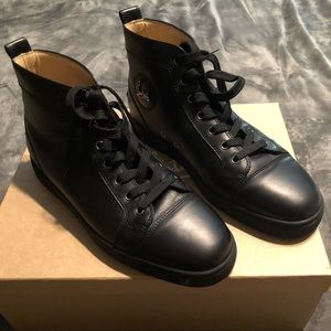 Christian Louboutin Leather High-Top Sneakers